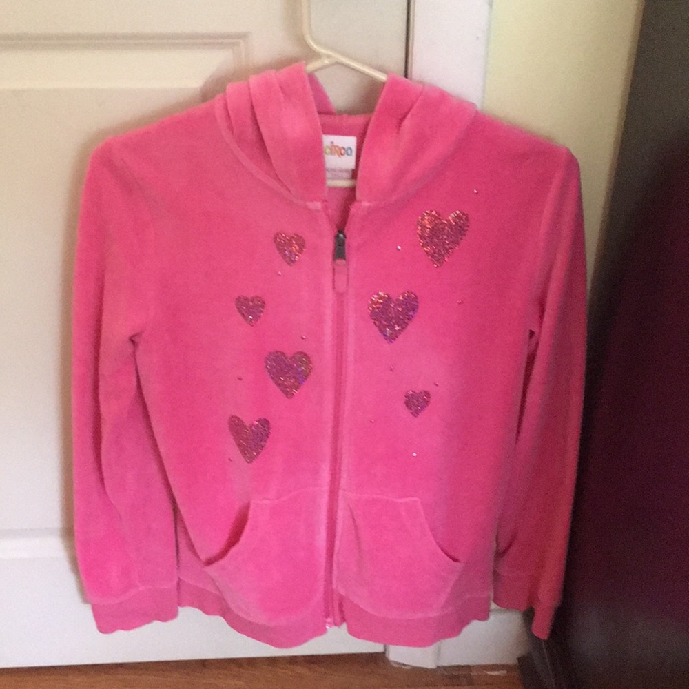 Light pink heart hoodie